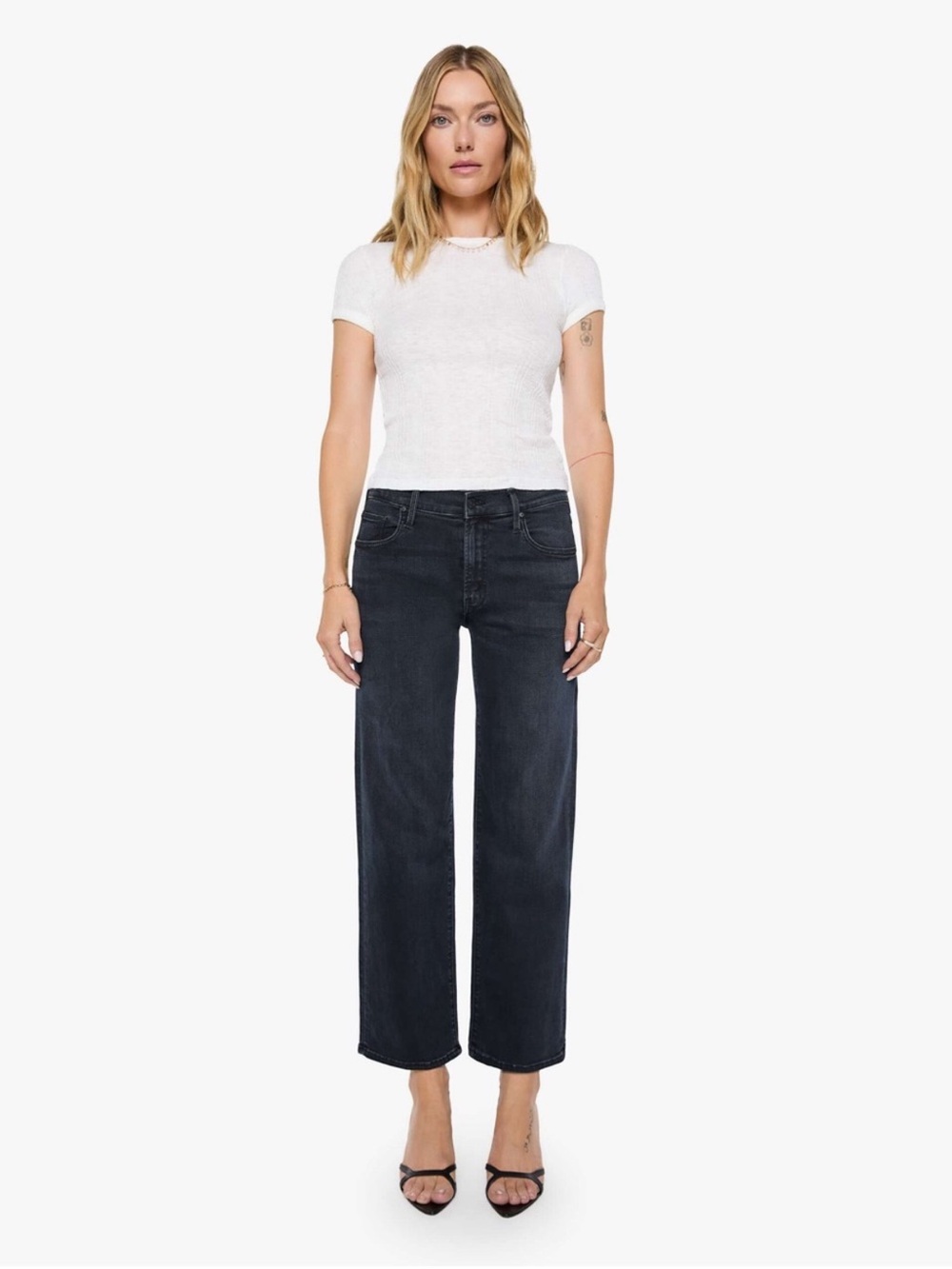 MOTHER The Mid Rise Zip Rambler Ankle Night in Venice Size 28